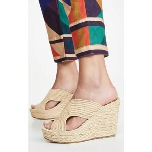 Carrie Forbes Lina Woven Wedge Sandals Women's Sz. 40 (US 9.5-10)